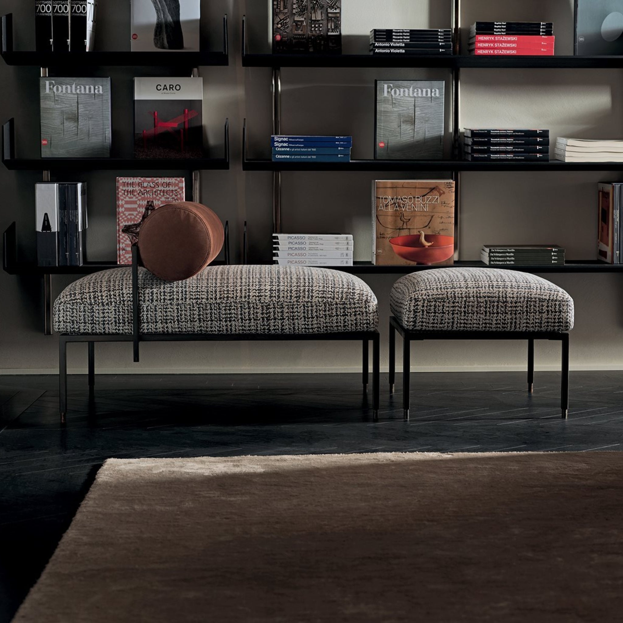 Oly Bench and Pouffe by Gallotti&Radice