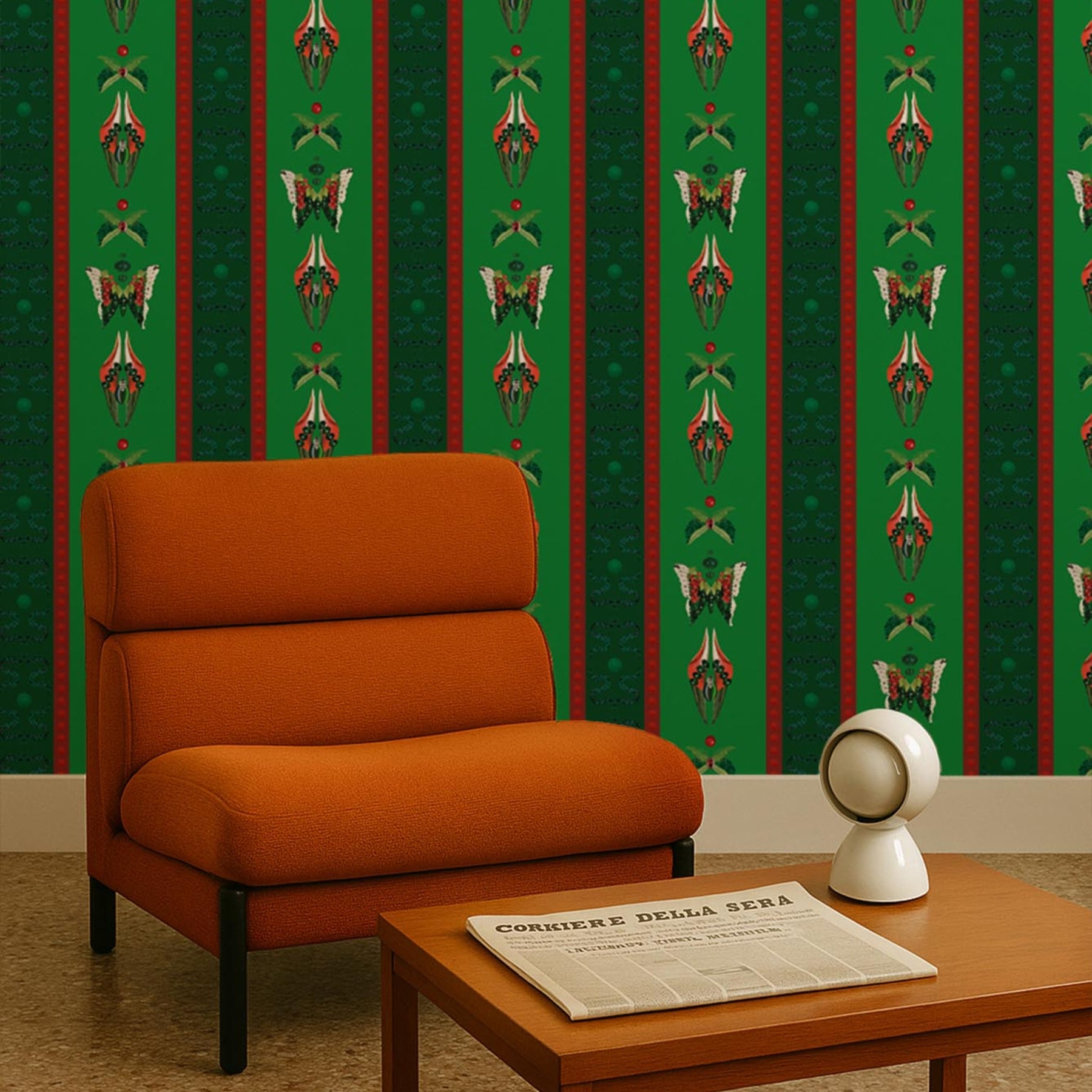 Bugs Lines Jade Wallpaper