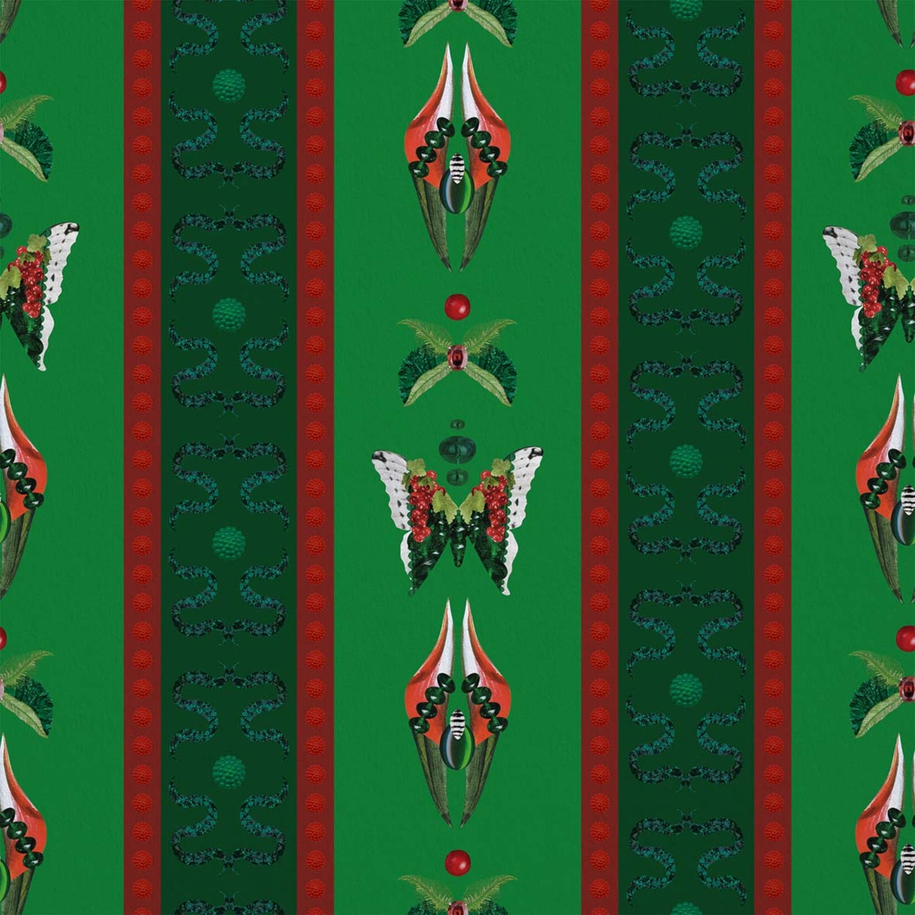 Bugs Lines Jade Wallpaper