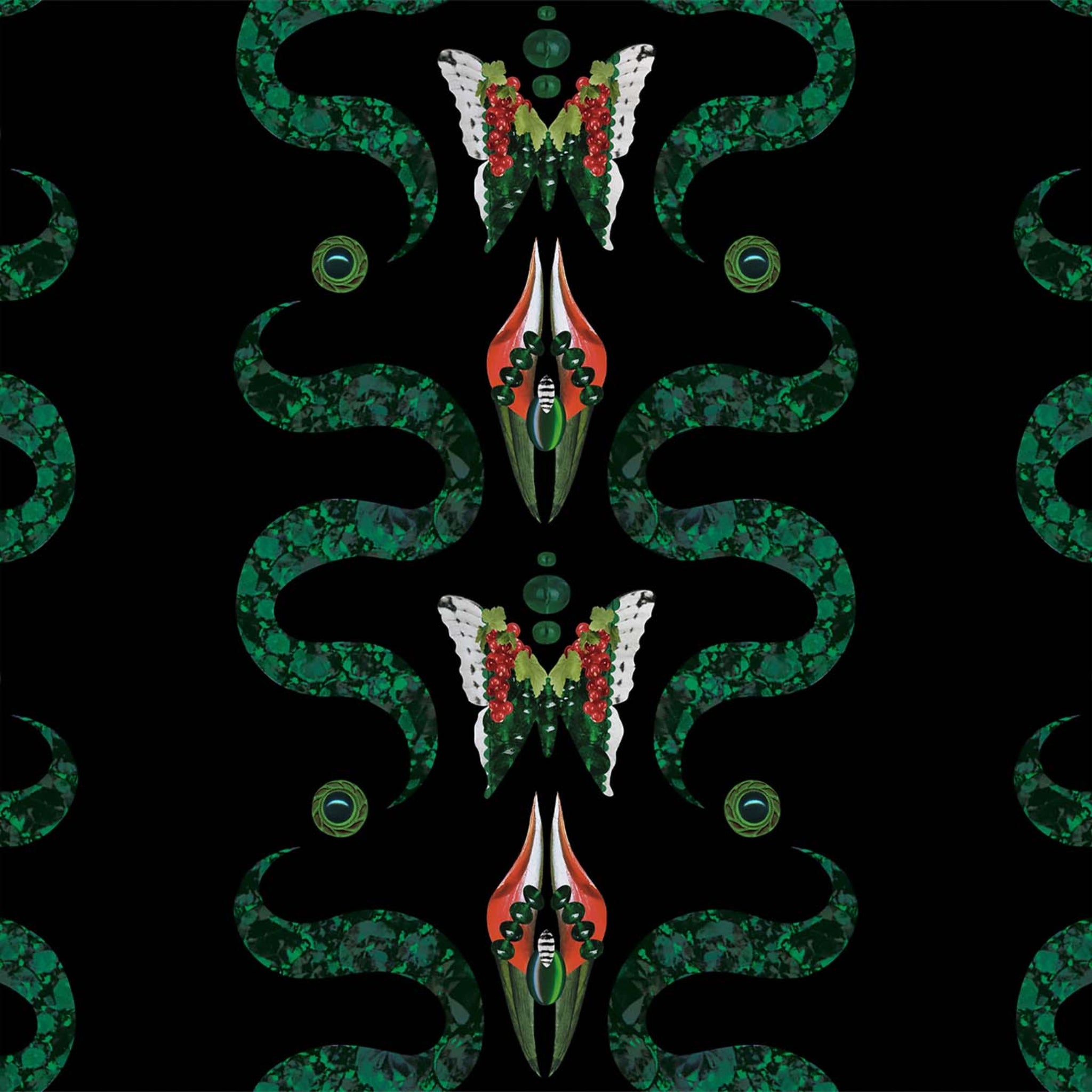 Papier peint Zigzag Bugs Onyx de Mavoix