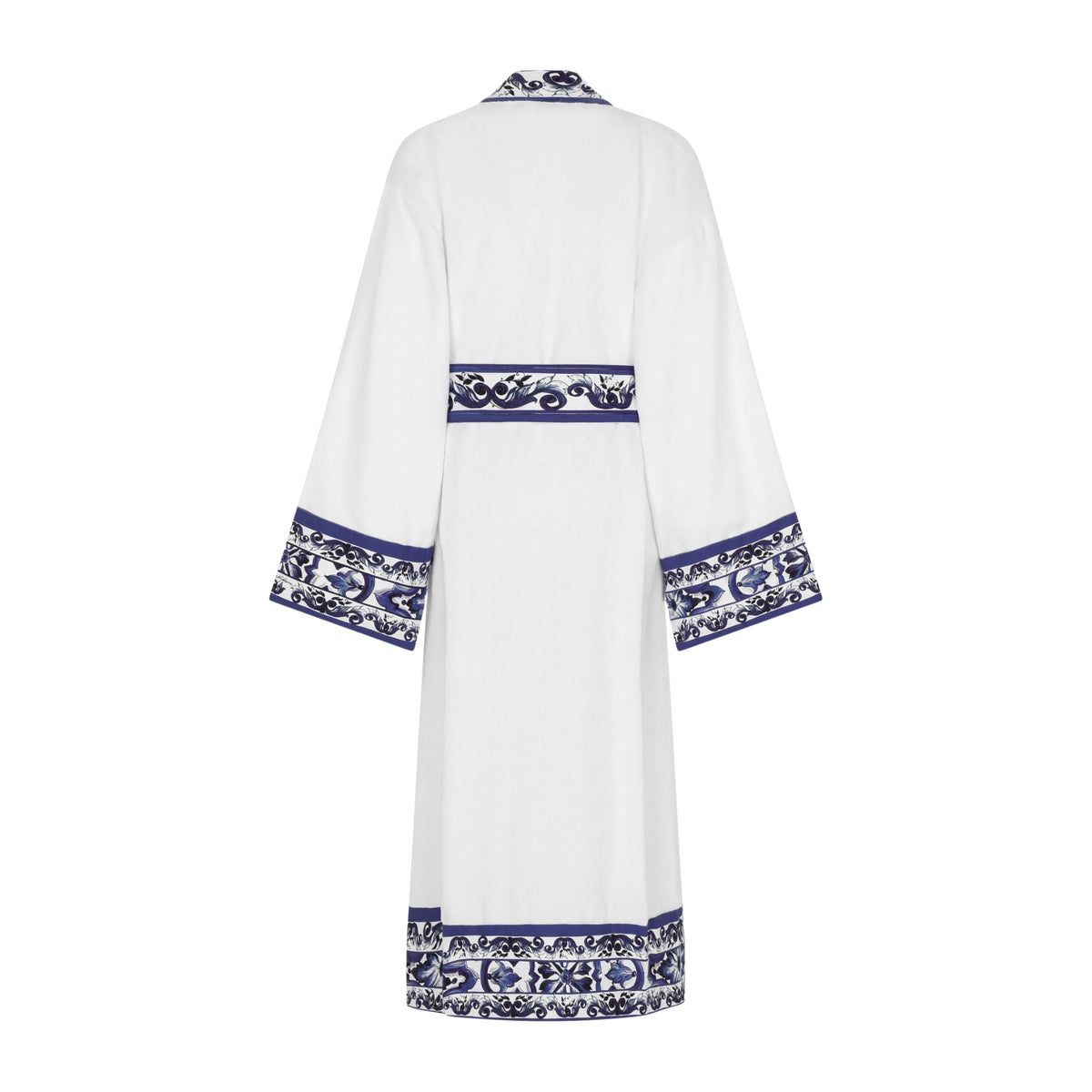 Peignoir en coton éponge Bianco Blu Mediterrane de Dolce & Gabbana Casa