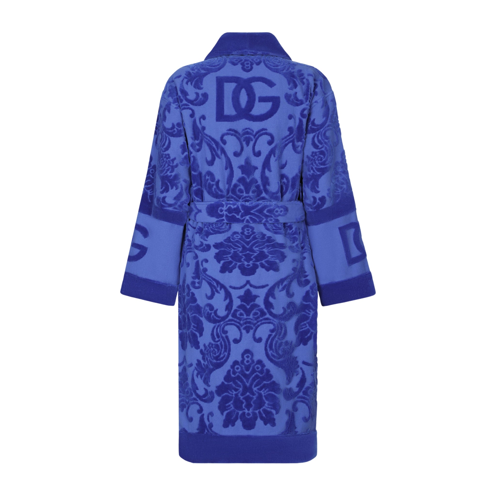 Peignoir en coton éponge jacquard DG Logo de Dolce & Gabbana Casa