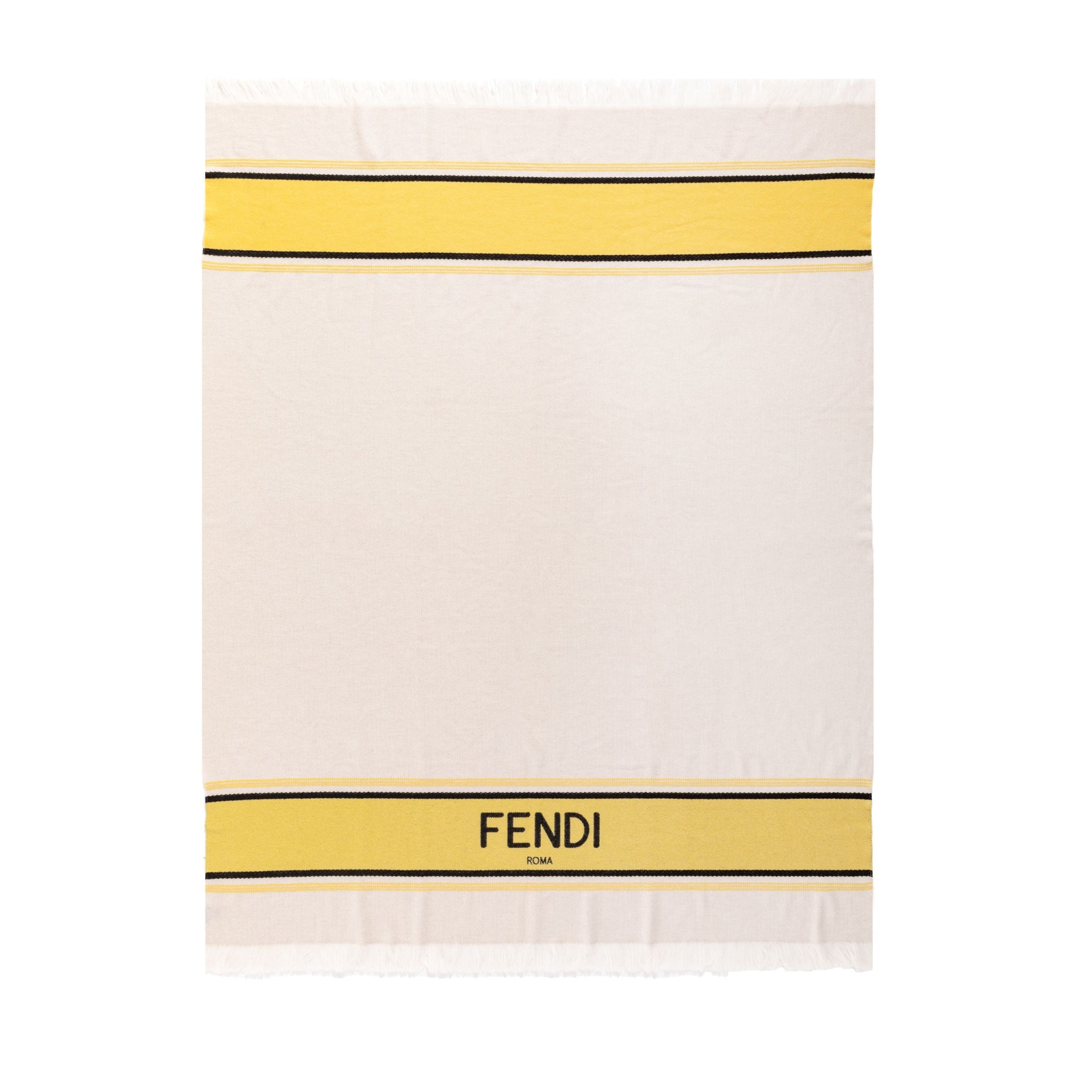 Plaid Bajadera jaune de Fendi casa