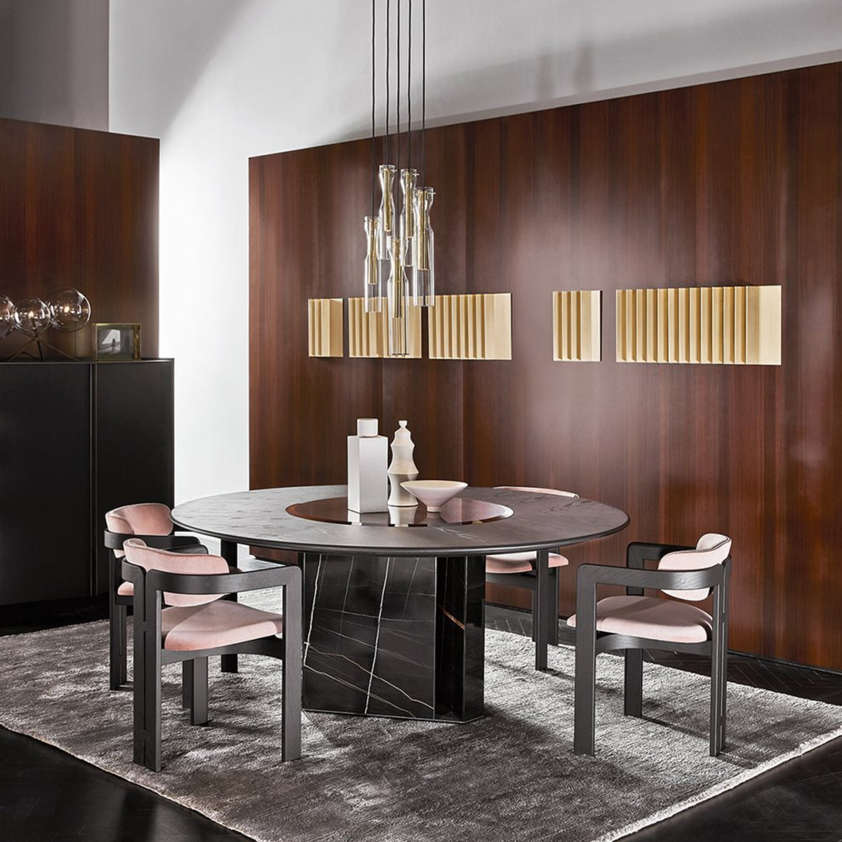 Table Platium Round par Gallotti&Radice