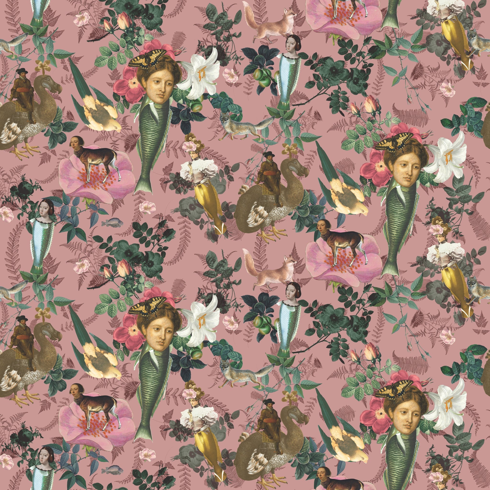 Papier peint Roserie blush de Nomad Design