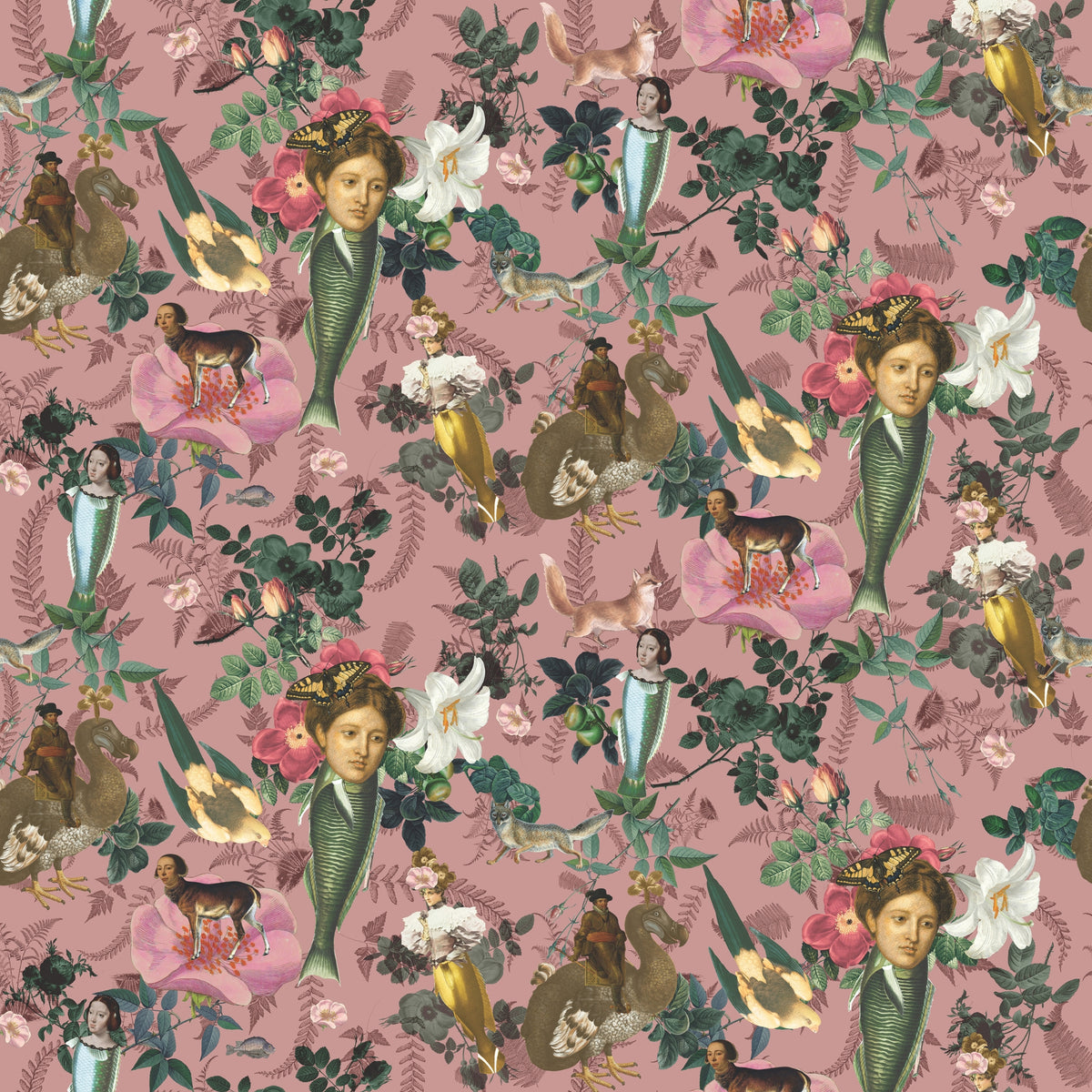 Papier peint Roserie blush de Nomad Design