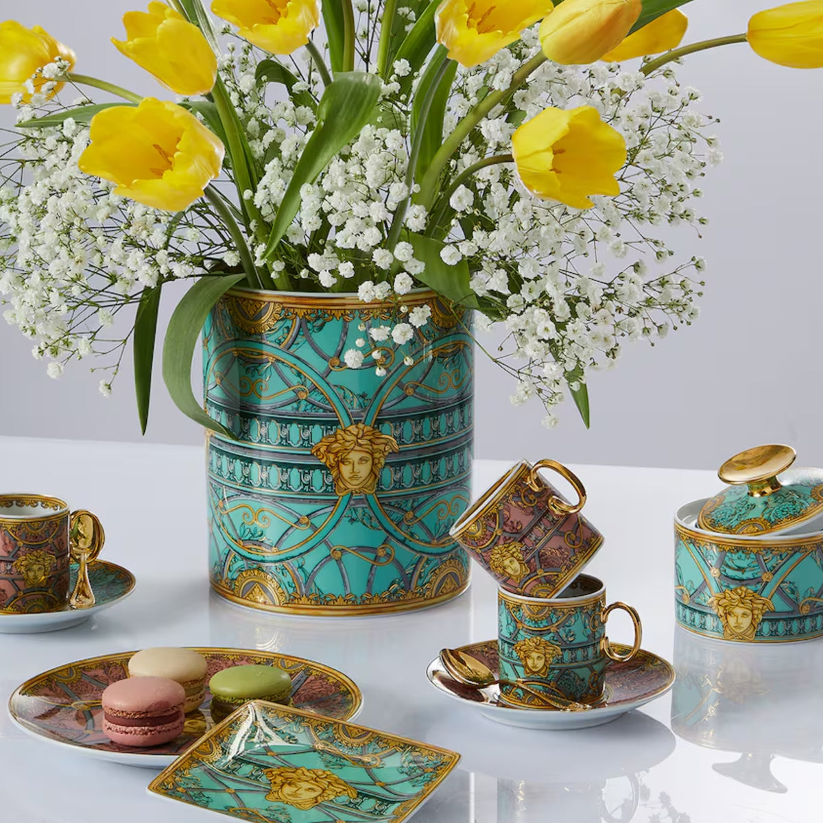 Set de tasse à espresso Scala del Palazzo Rosa de Versace Home