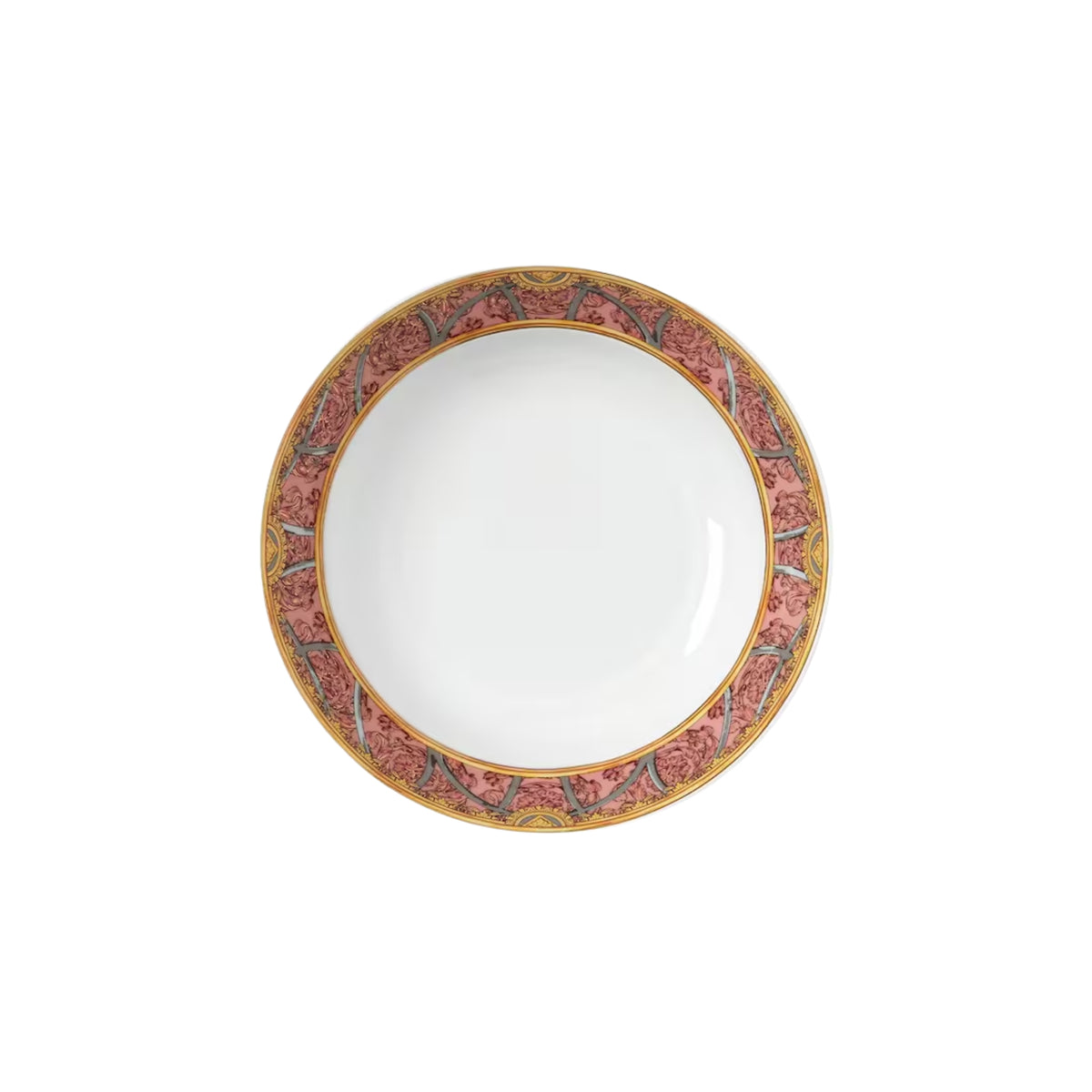 Assiette creuse Scala del Palazzo Rosa de Versace Home