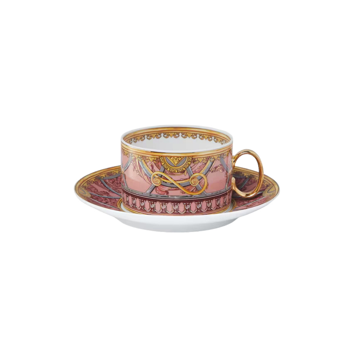 Set de tasse à thé & soucoupe Scala del Palazzo Rosa de Versace Home
