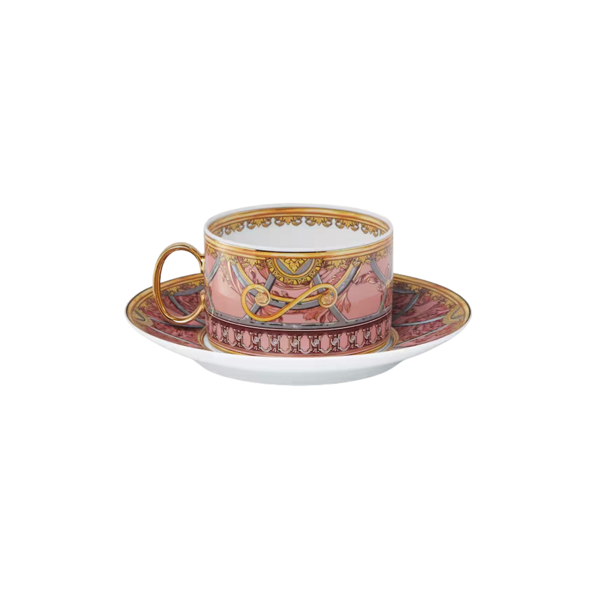 Set de tasse à thé & soucoupe Scala del Palazzo Rosa de Versace Home