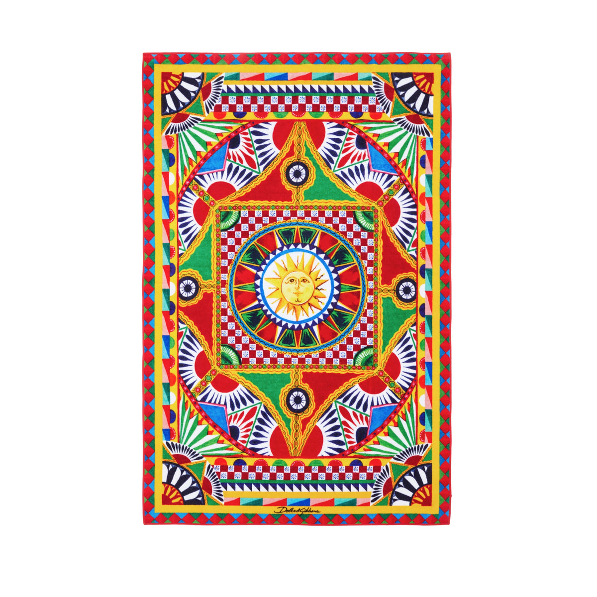 Serviette de bain en coton éponge Carretto Siciliano de Dolce & Gabbana Casa