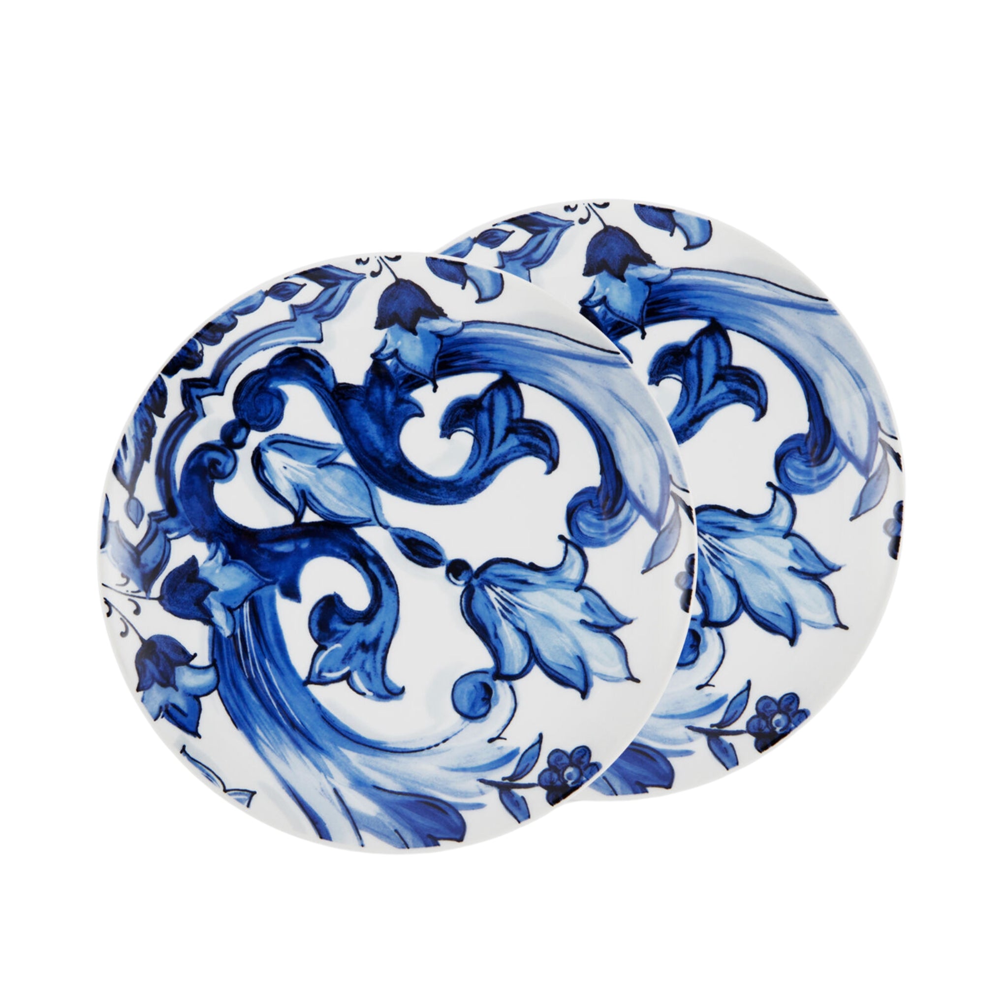 Set de 2 assiettes à pain en porcelaine Blu mediterraneo de Dolce & Gabbana Casa