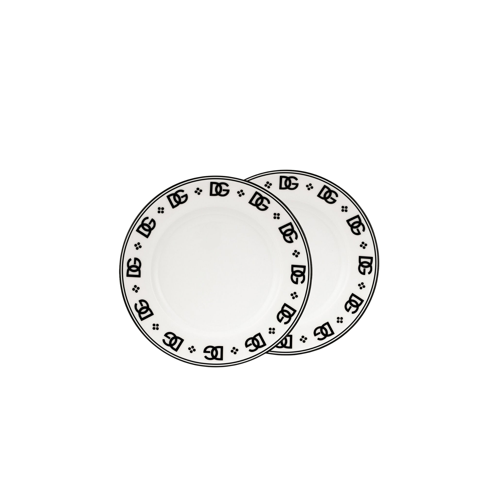 Set 2 assiettes à pain D&G Logo de Dolce & Gabbana Casa