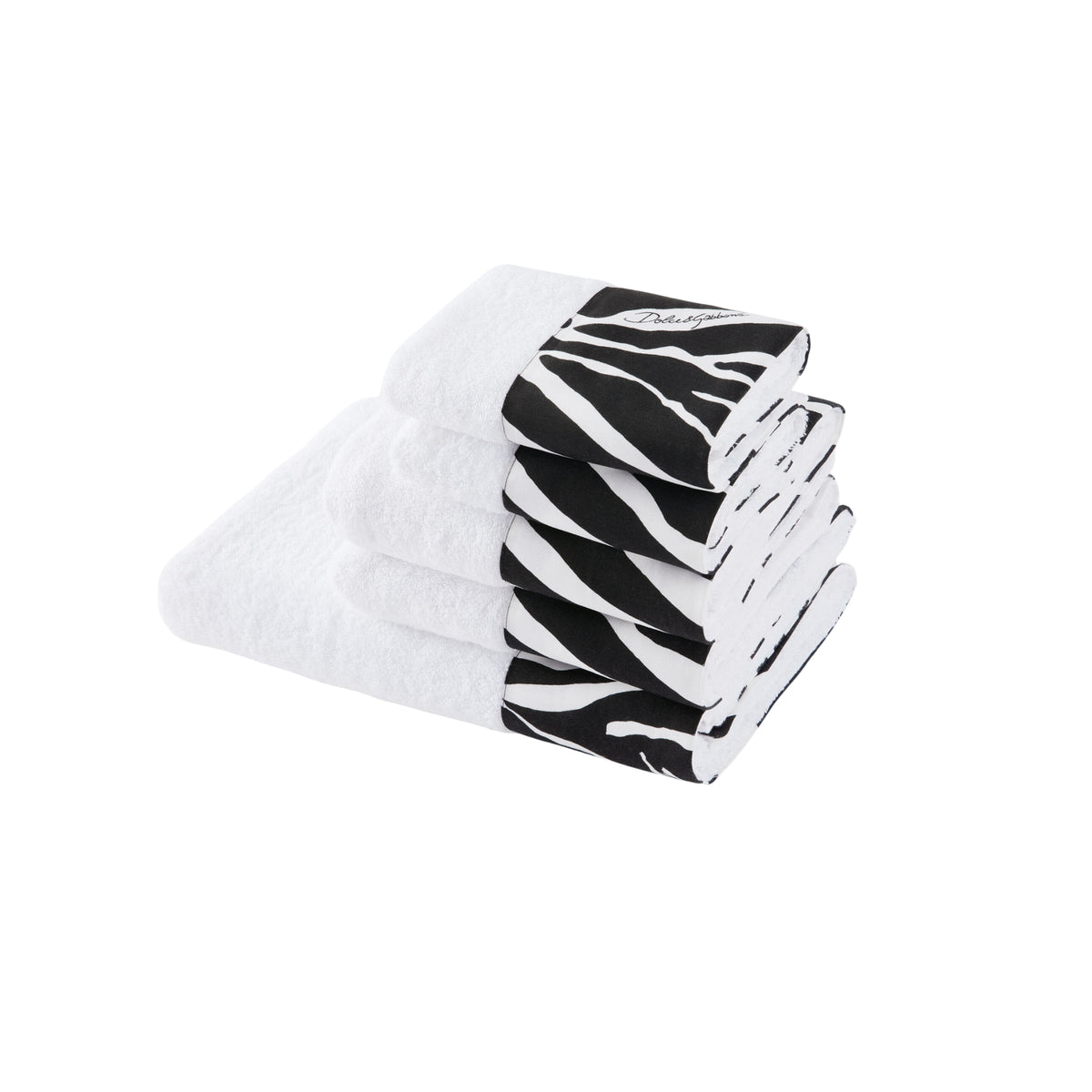 Set de 5 serviettes en coton éponge Zebra de Dolce & Gabbana casa