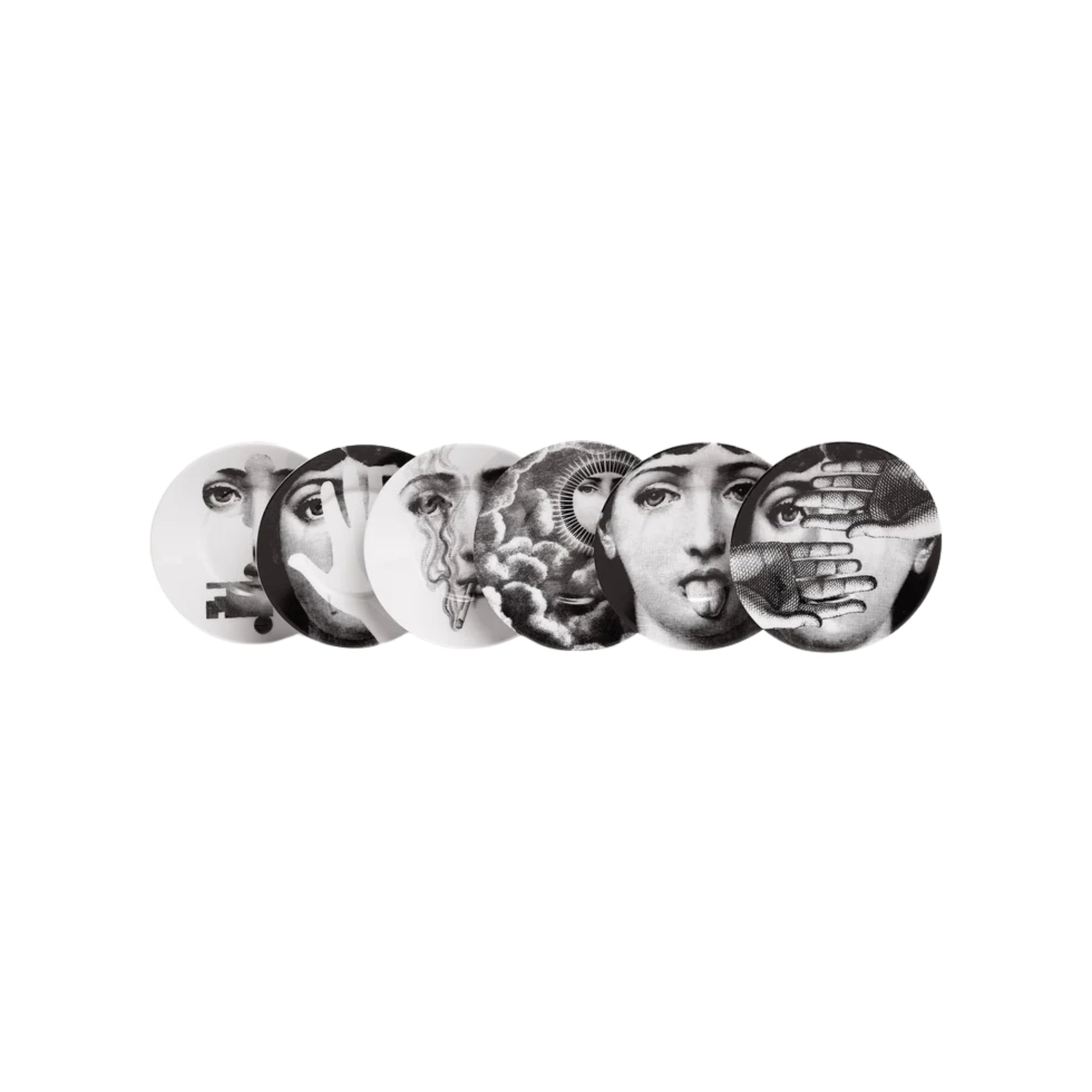 Set de 6 tasses à thé Fornasetti Tema e Variazioni de Fornasetti | Maison Territo