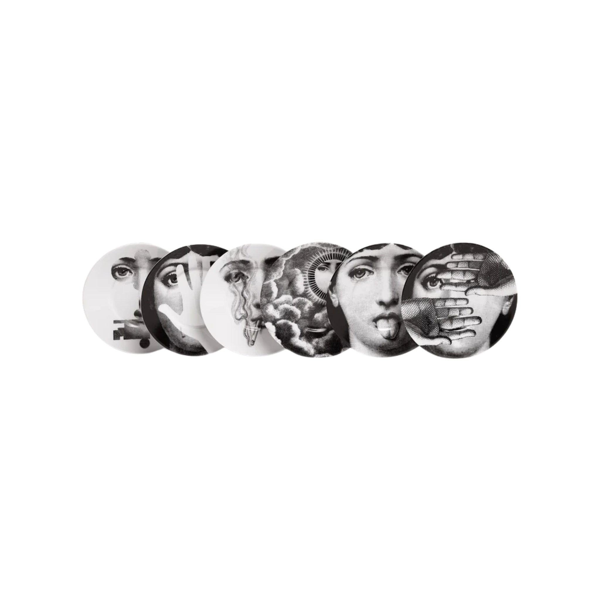 Set de 6 tasses à thé Fornasetti Tema e Variazioni de Fornasetti | Maison Territo