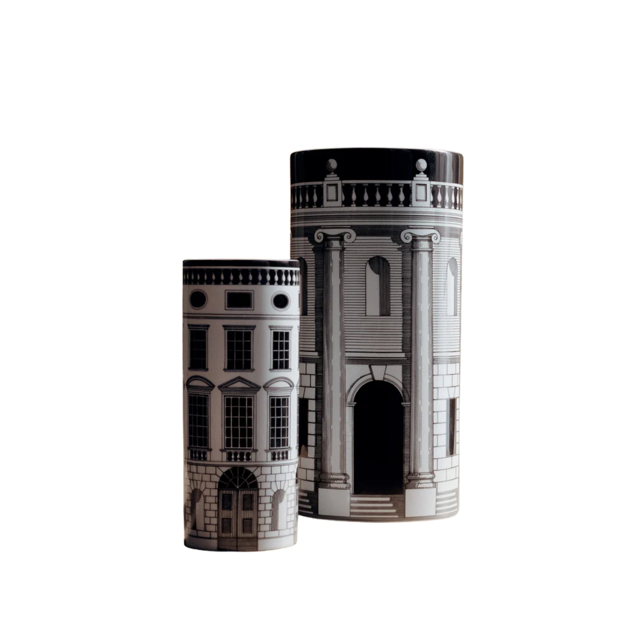 Petit vase cylindrique Fornasetti Architettura de Fornasetti | Maison Territo