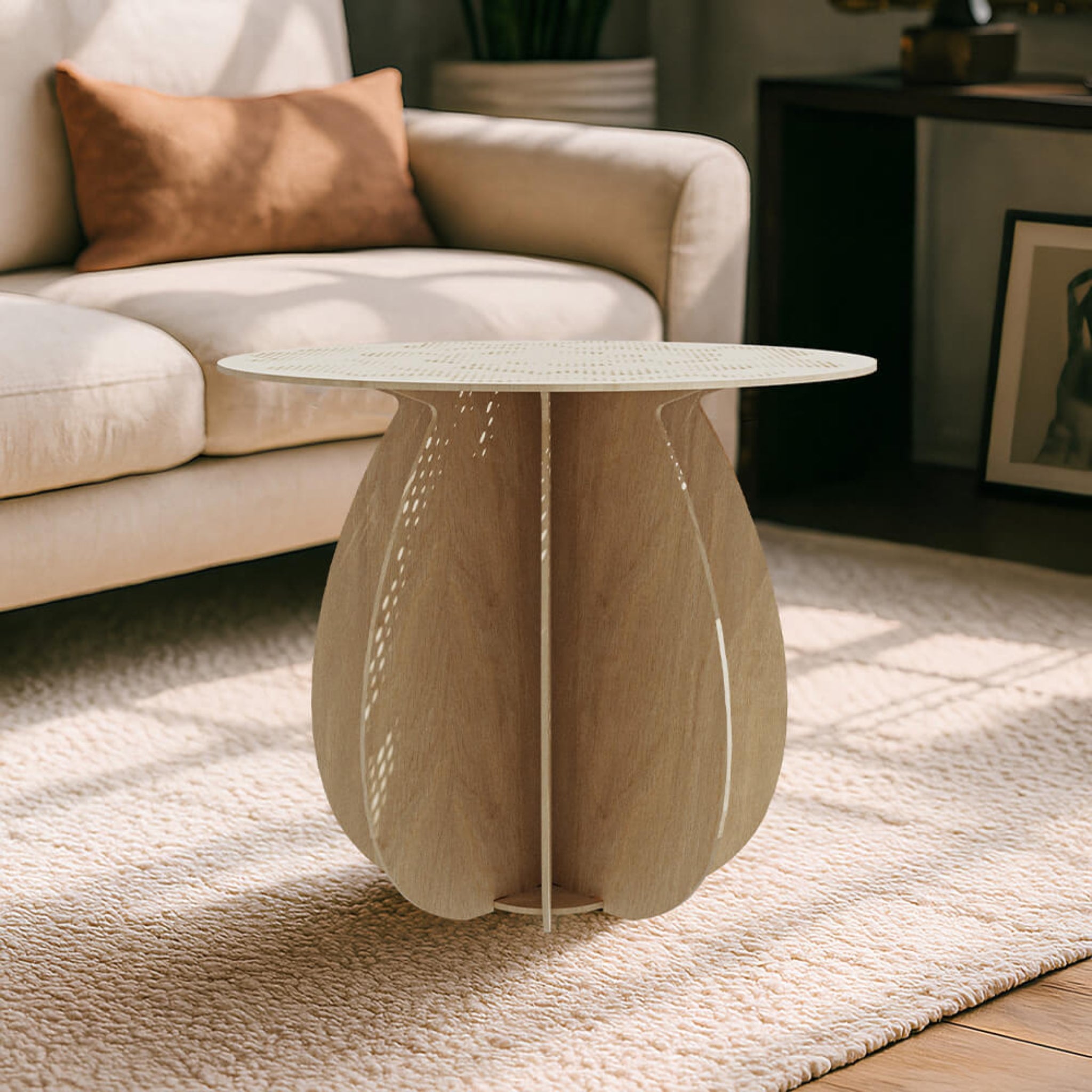 Table basse Ø60 Gardenia Wood de Ibride