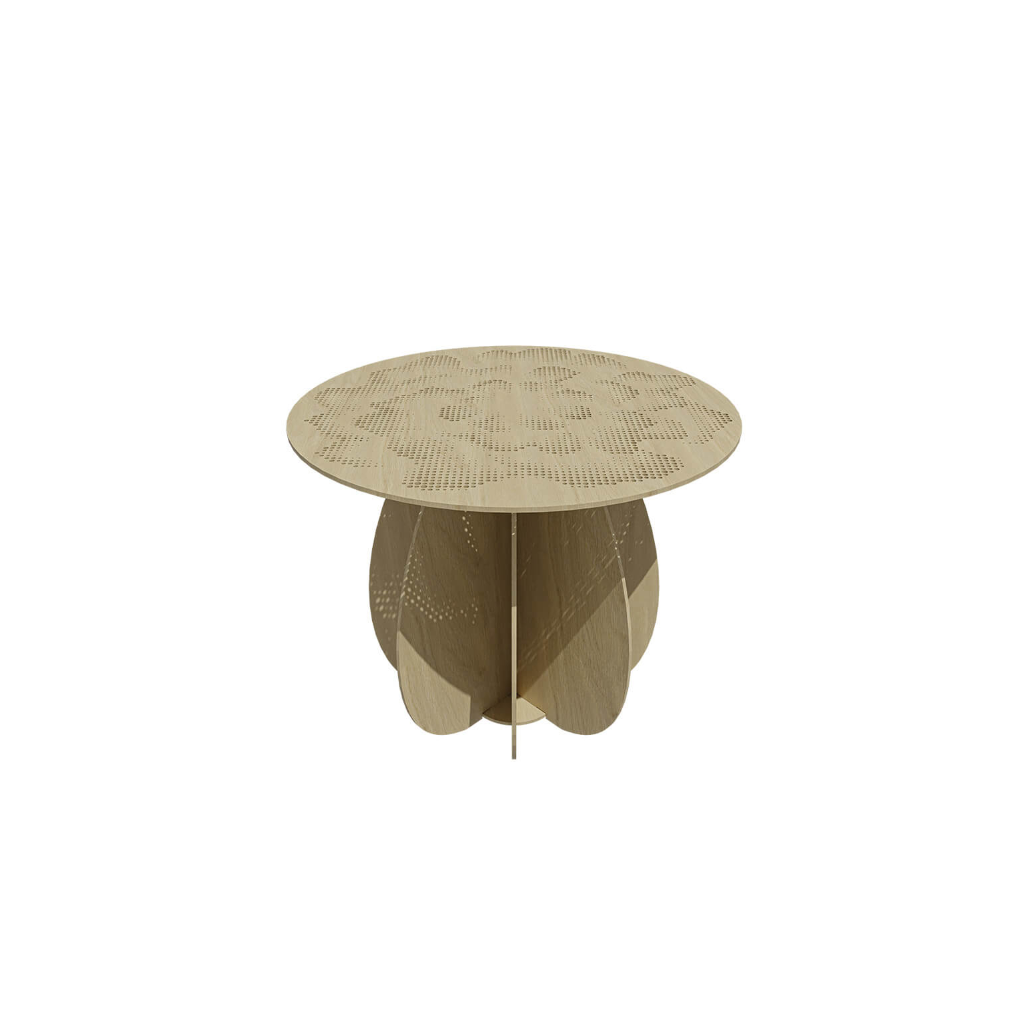 Table basse Ø60 Gardenia Wood de Ibride