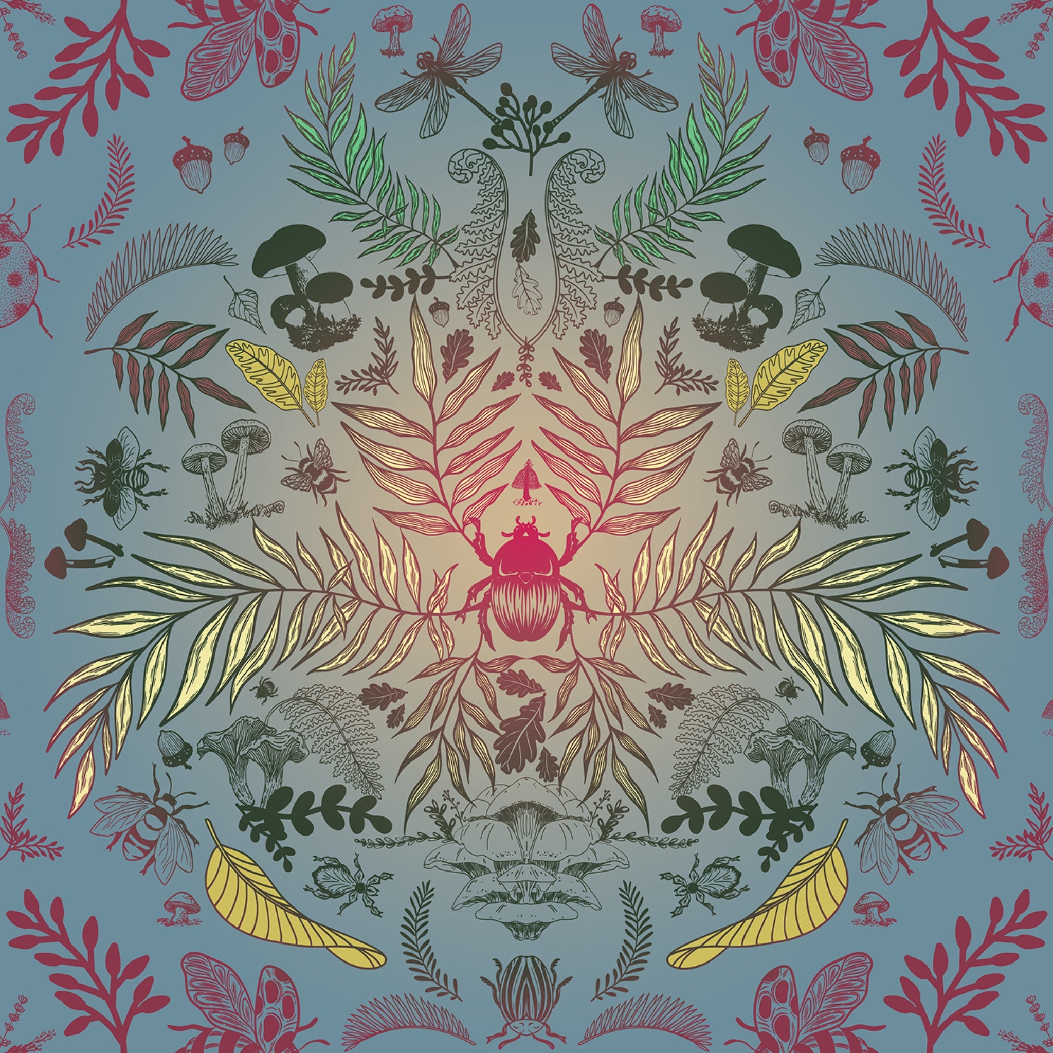 Papier peint Terrarium bleuette de Nomad Design