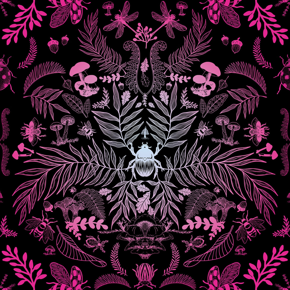 Papier peint Terrarium pink ladybug de Nomad Design