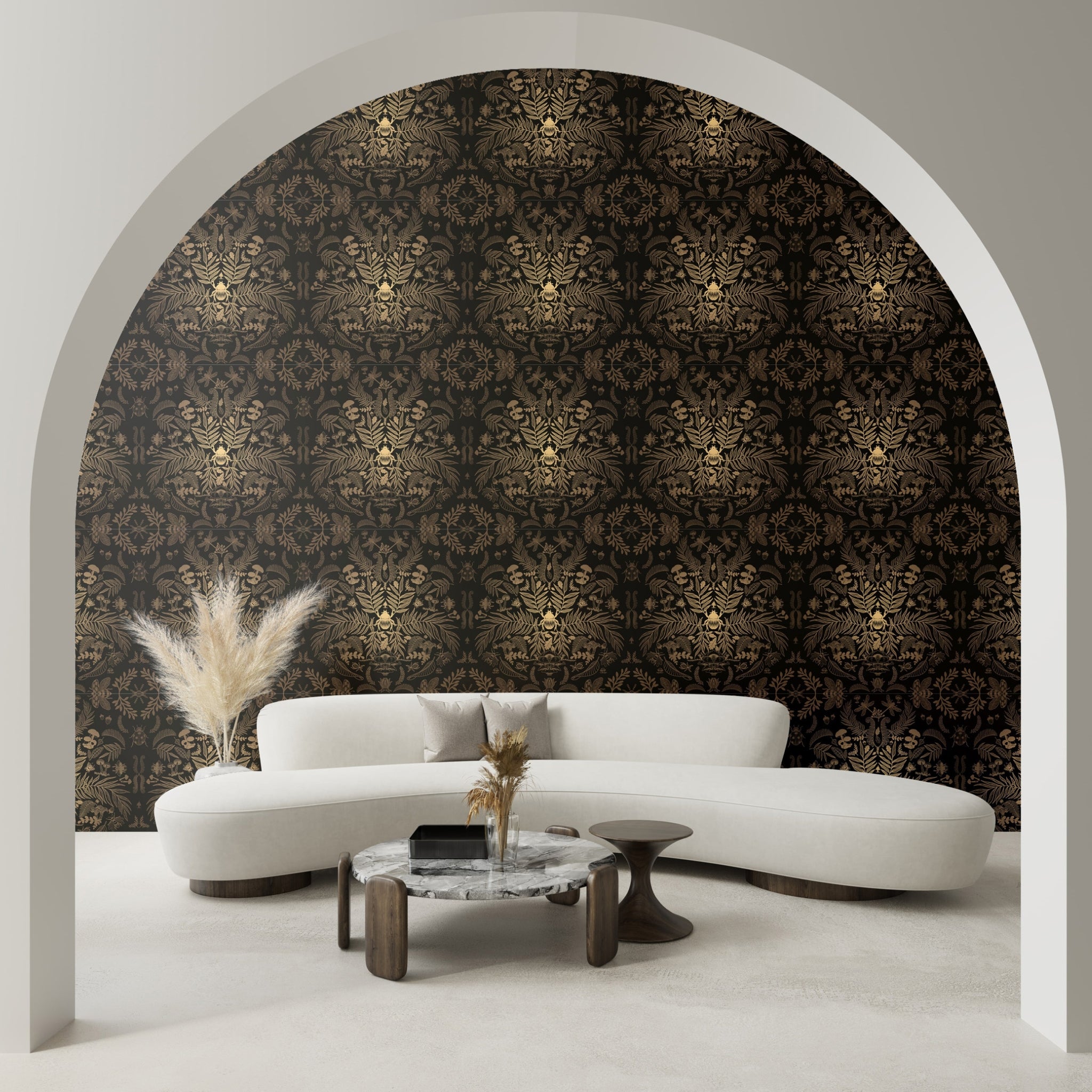 Papier peint Terrarium scarabee doré de Nomad Design