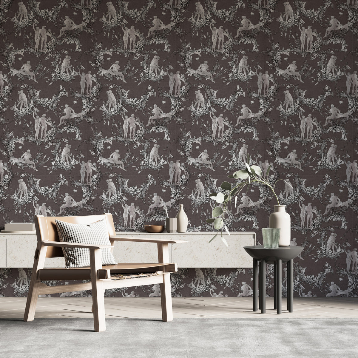 Papier peint Toile de nu brunelle de Nomad Design