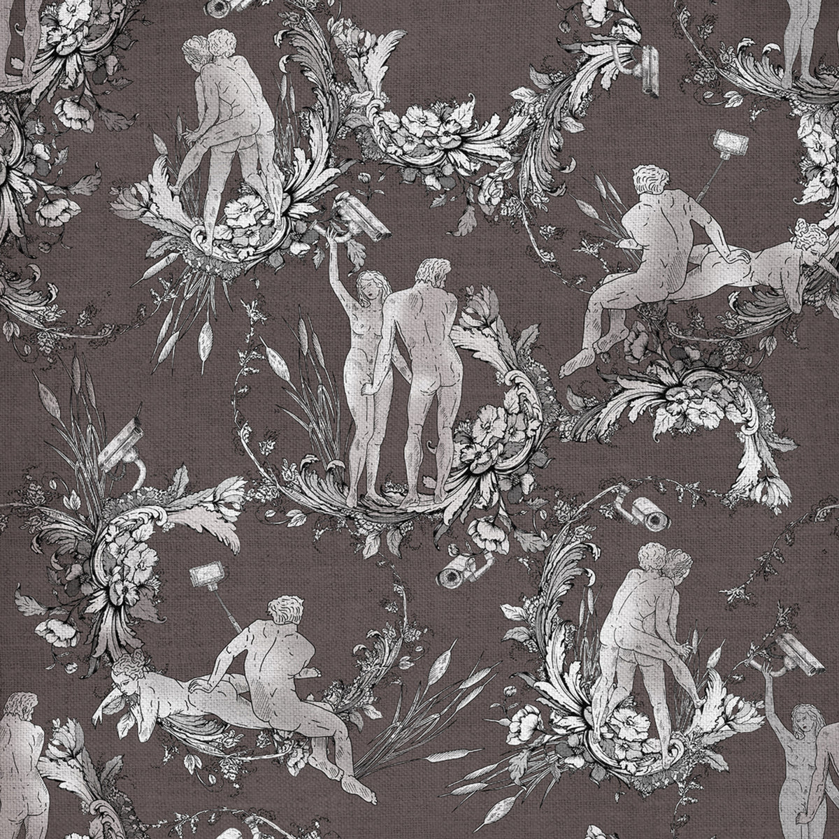 Papier peint Toile de nu brunelle de Nomad Design
