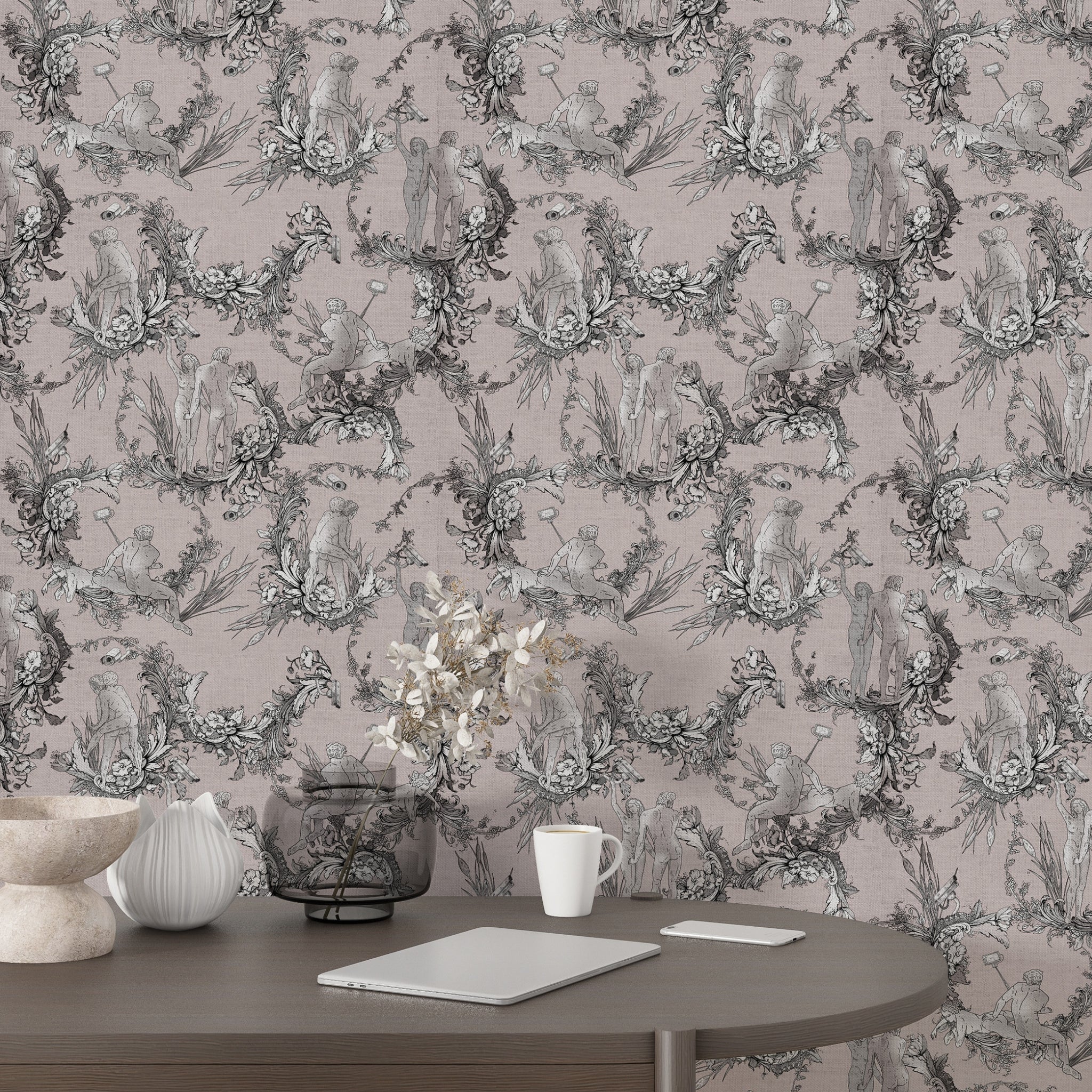 Papier peint Toile de nu cendra de Nomad Design