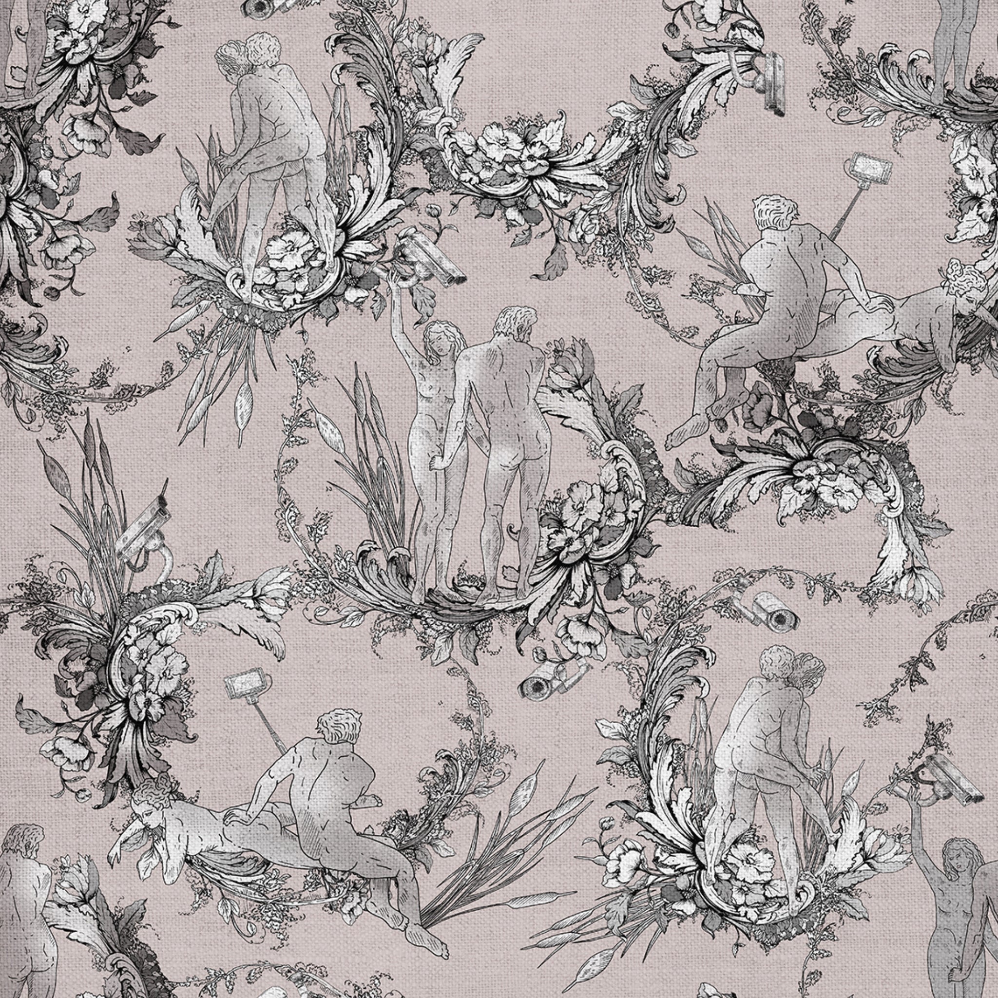 Papier peint Toile de nu cendra de Nomad Design