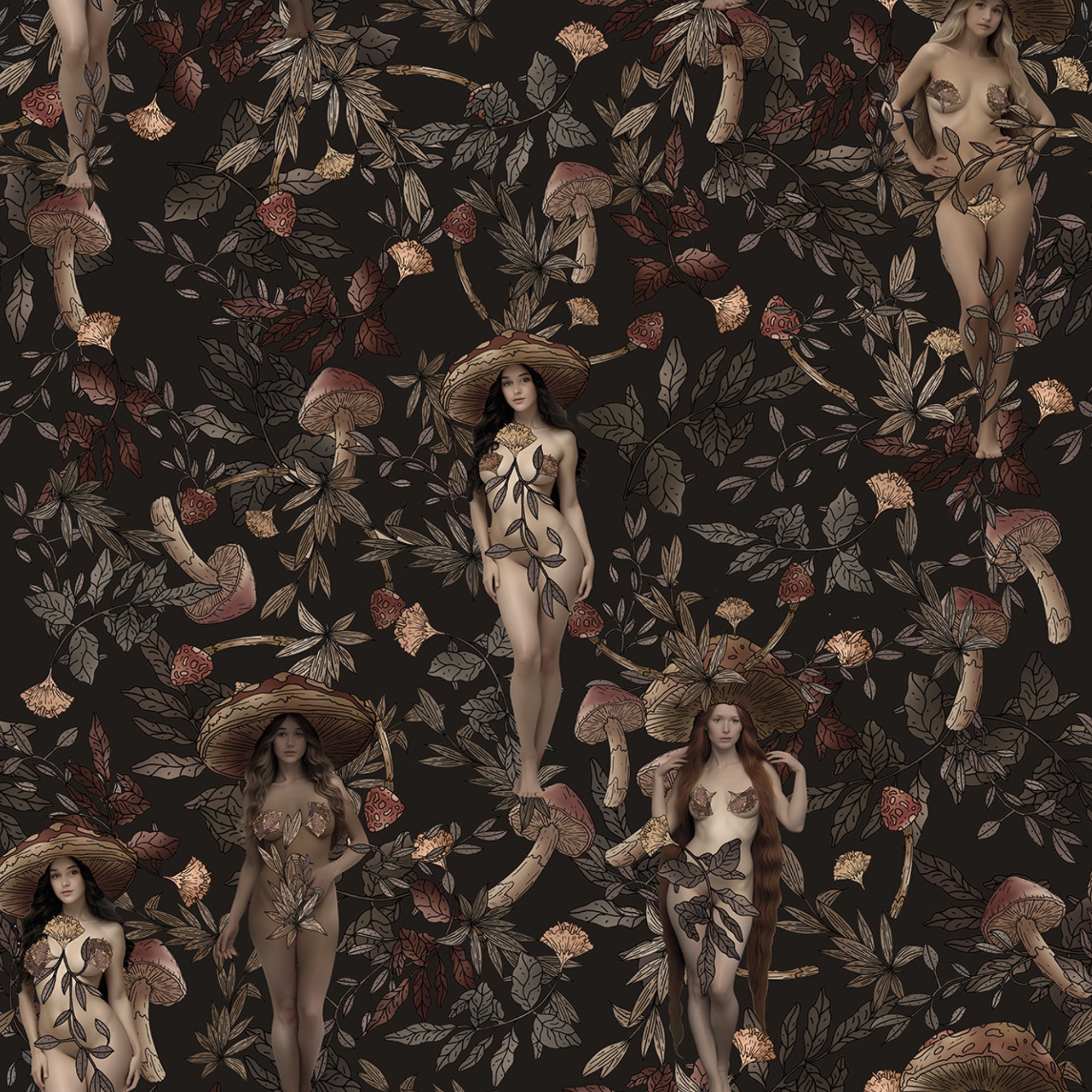 Papier peint Truffine morille de Nomad Design