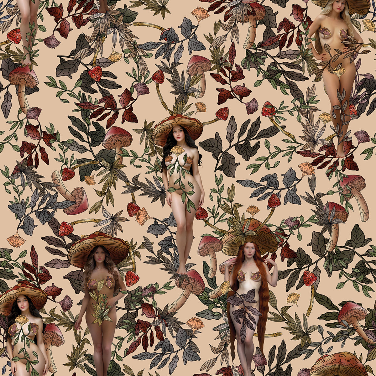 Papier peint Truffine pleurotte de Nomad Design