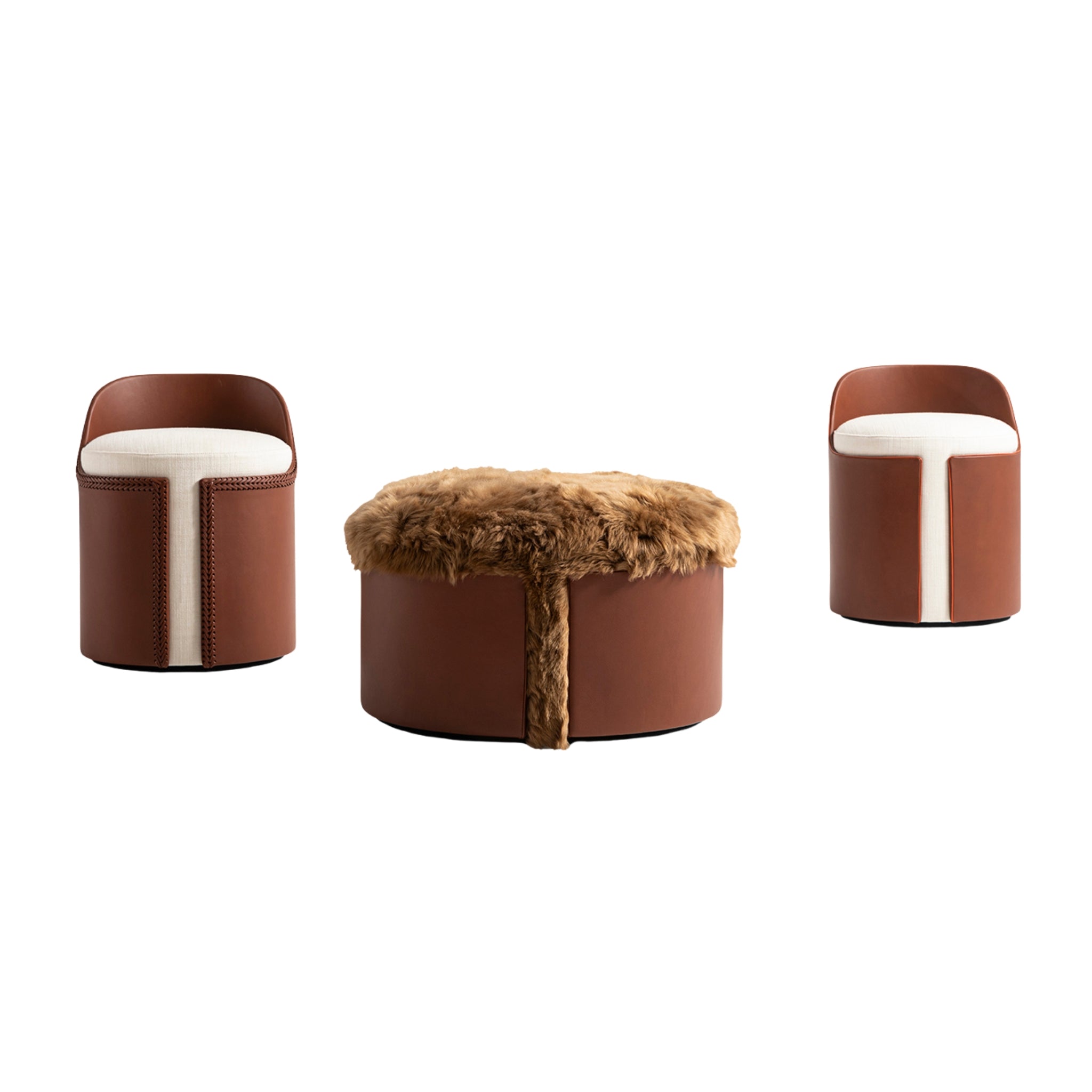 Ensemble de poufs Two More de Fendi Casa