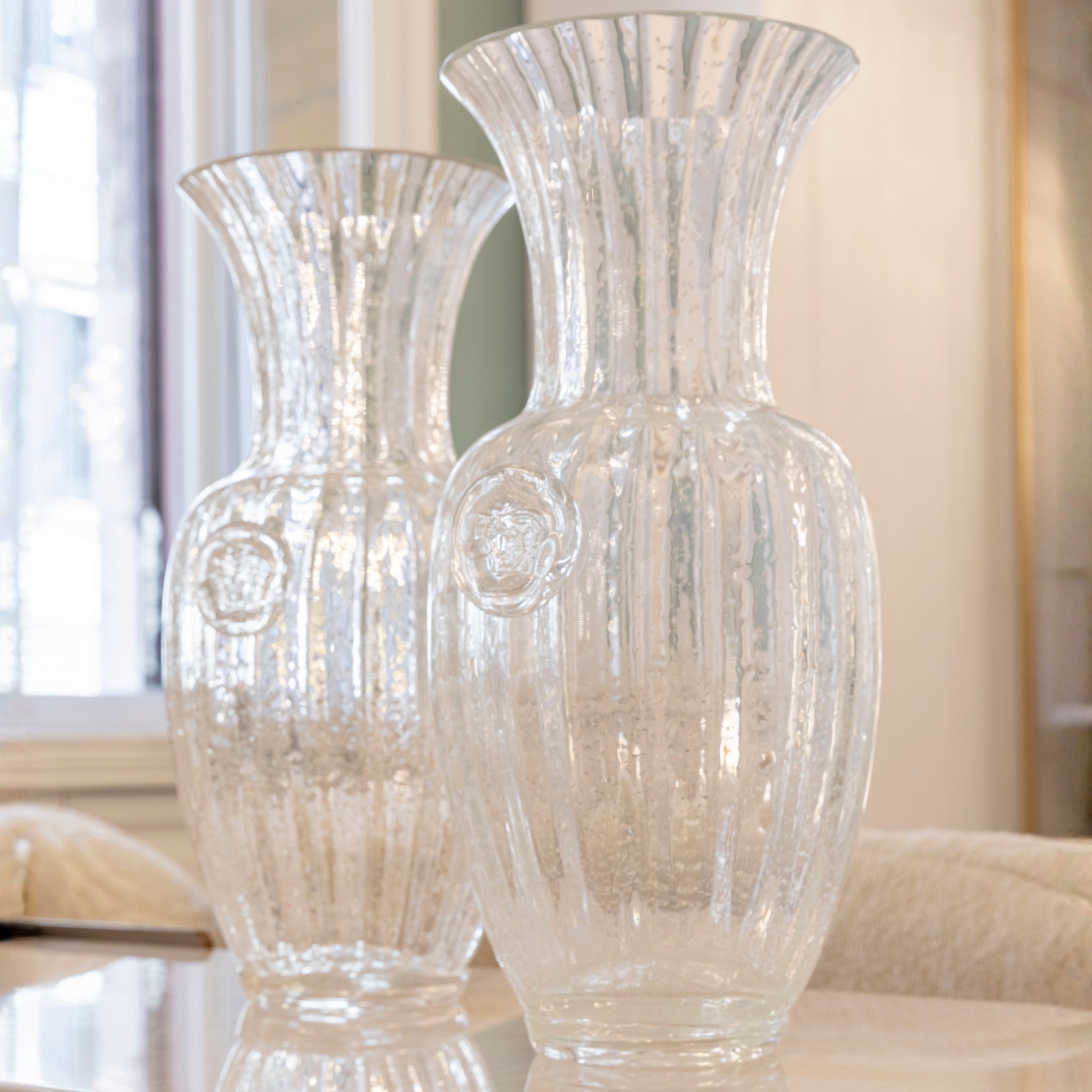 Vase Murano Atelier transparent de Versace Home
