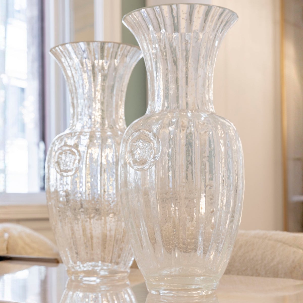Vase Murano Atelier transparent de Versace Home