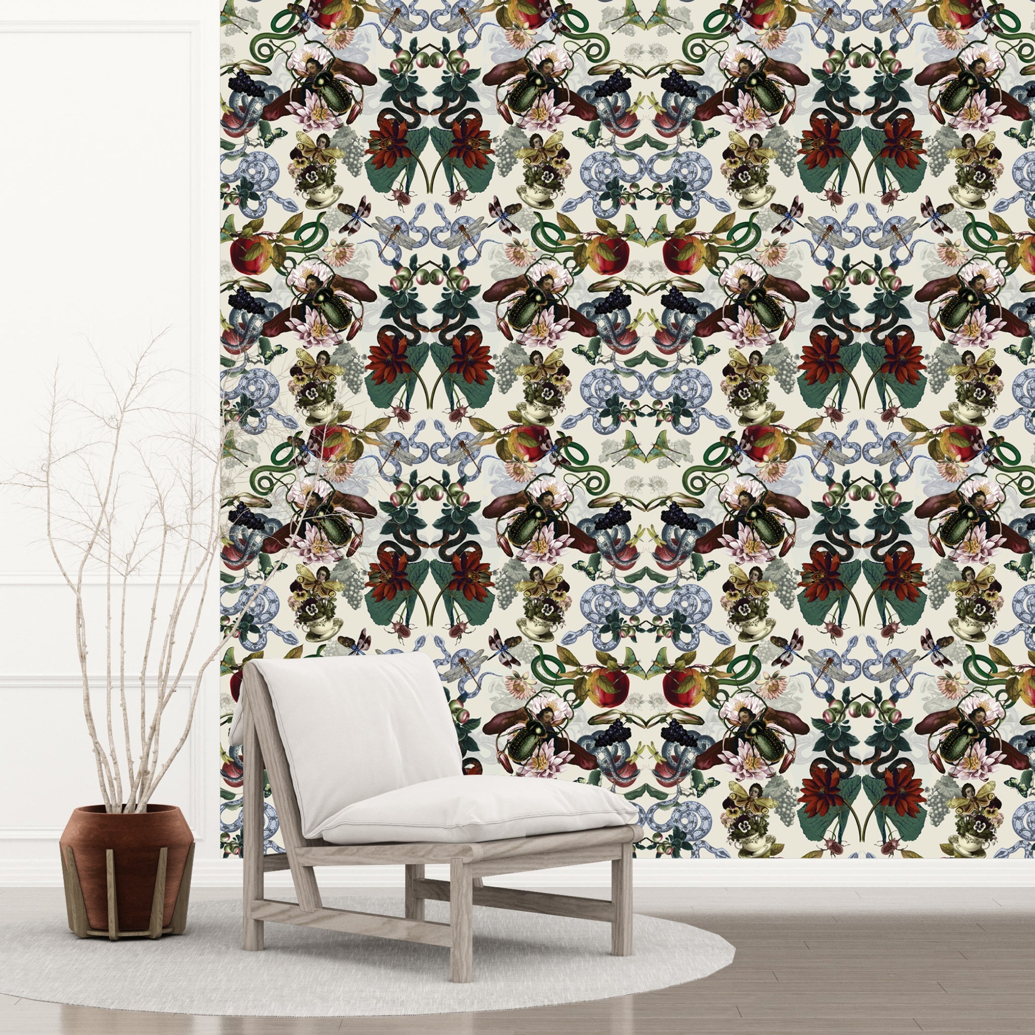 Papier peint Vivarihomme ivoire de Nomad Design