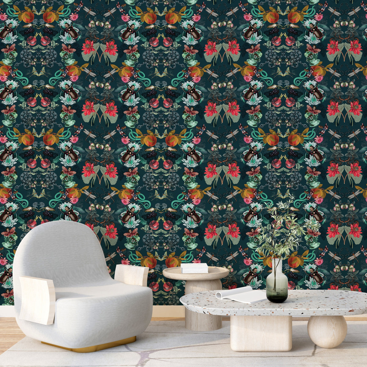 Papier peint Vivarihomme vert de Nomad Design