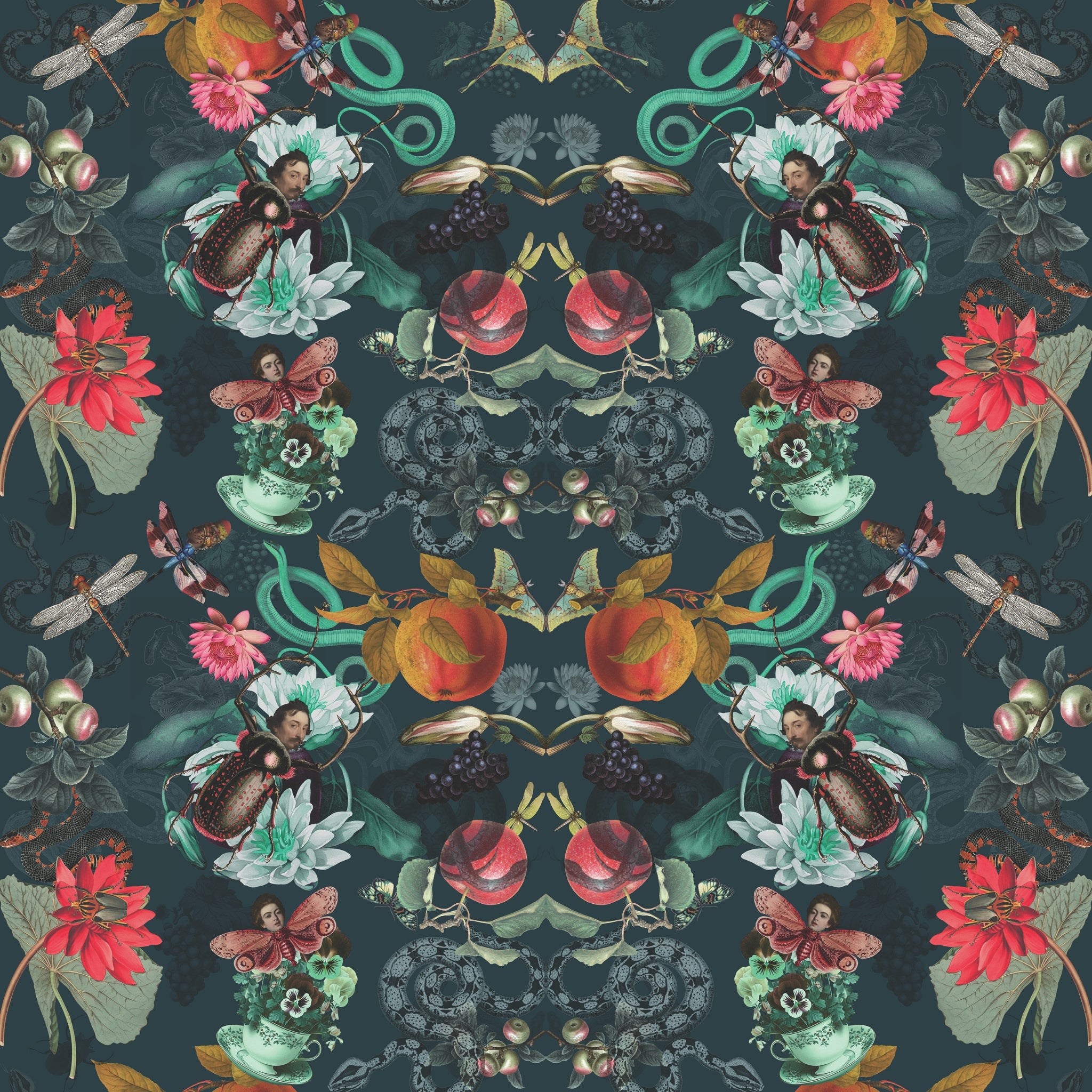 Papier peint Vivarihomme vert de Nomad Design